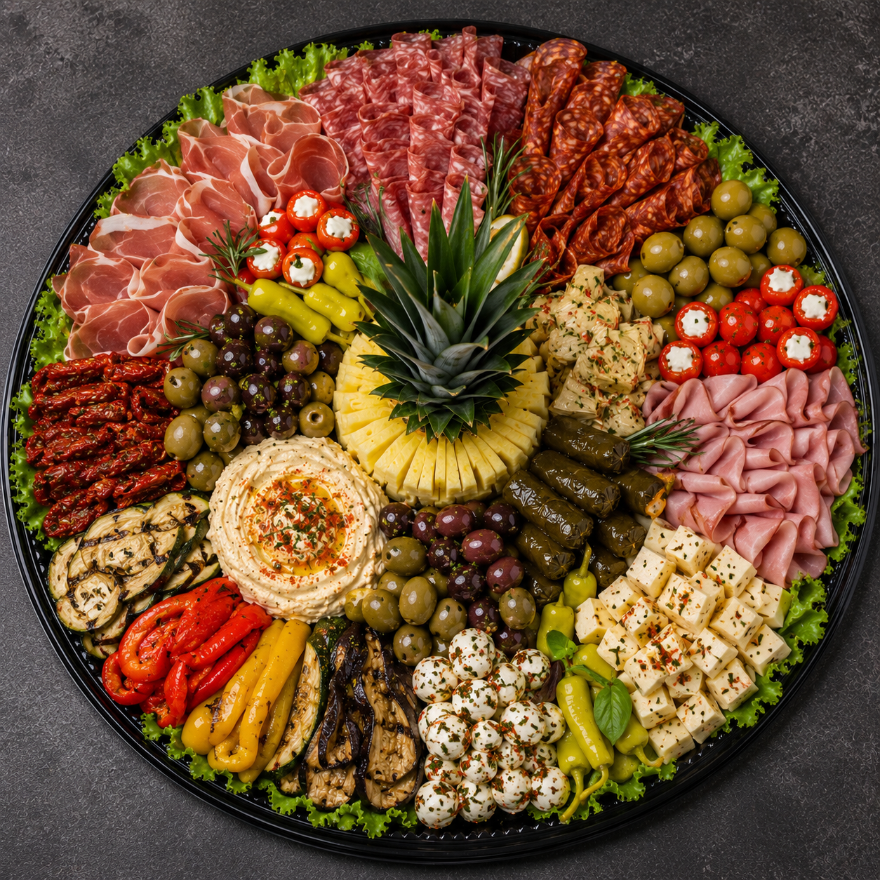 Mediterrane Salami- & Schinkenplatte